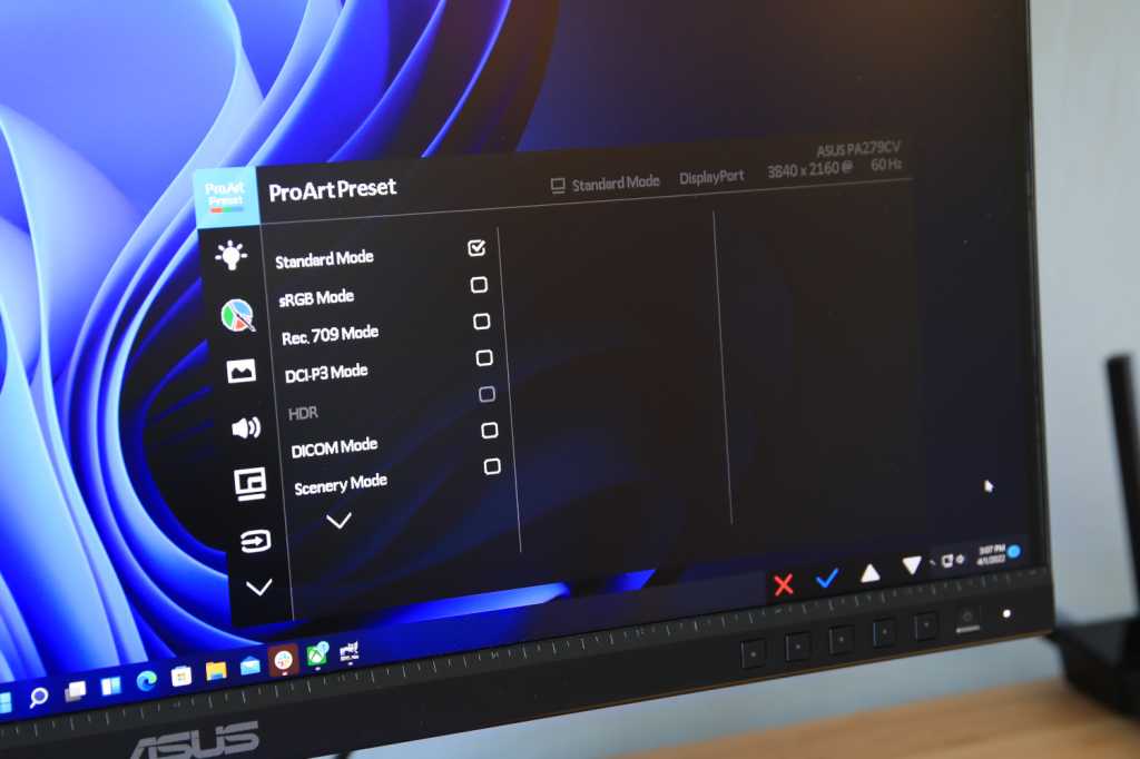 Asus ProArt PA279CV settings